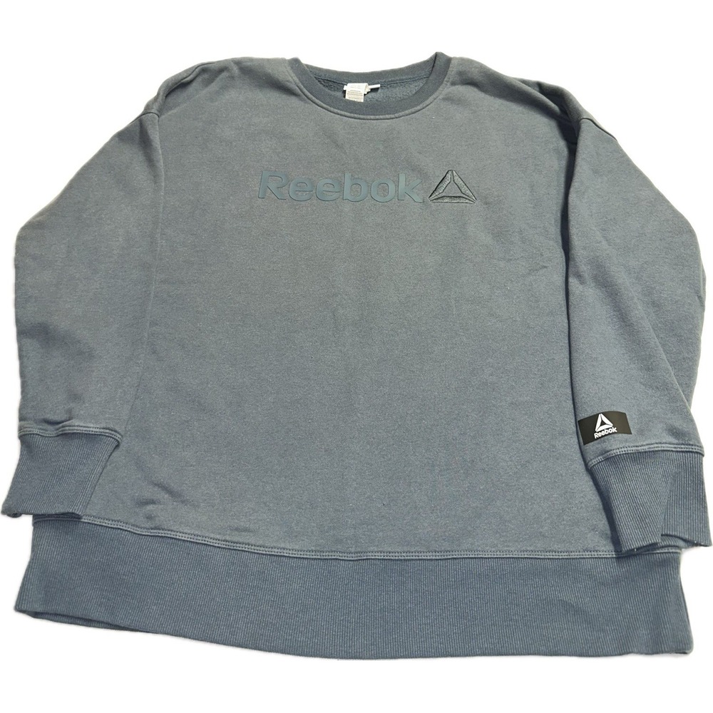 Reebok Men's Long Sleeve Crewneck Sweatshirt Light Blue Men's XL Pullover